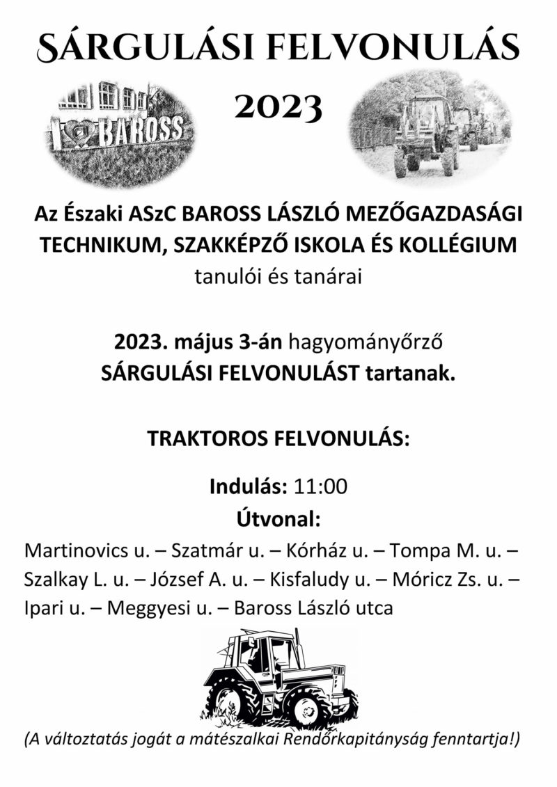 "SÁRGULÁS" - BÚCSÚZNAK A BAROSS VÉGZŐSEI esemény plakátja