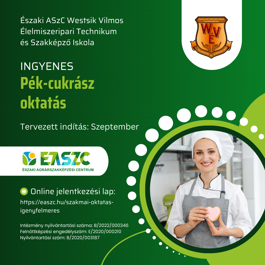 pék cukrász képzés